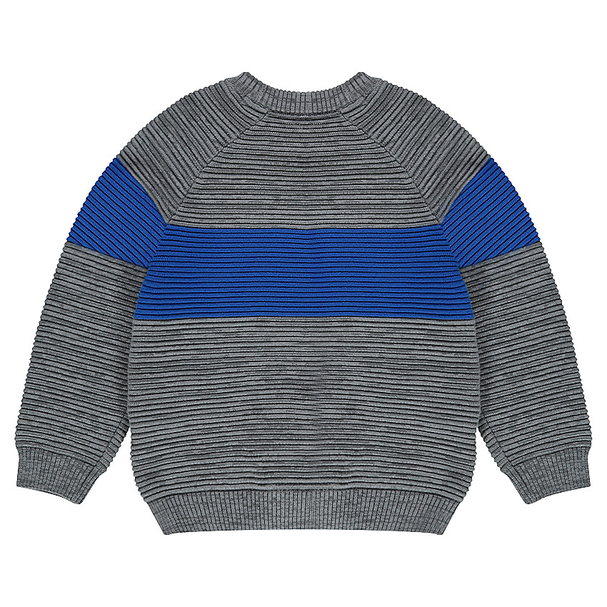 Pull en tricot ottoman avec bande contrastée 