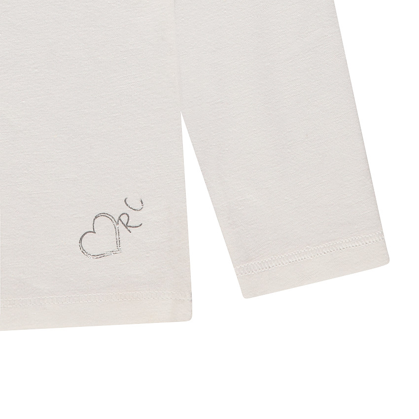 Tee-shirt manches longues en jersey avec logo argenté printé 