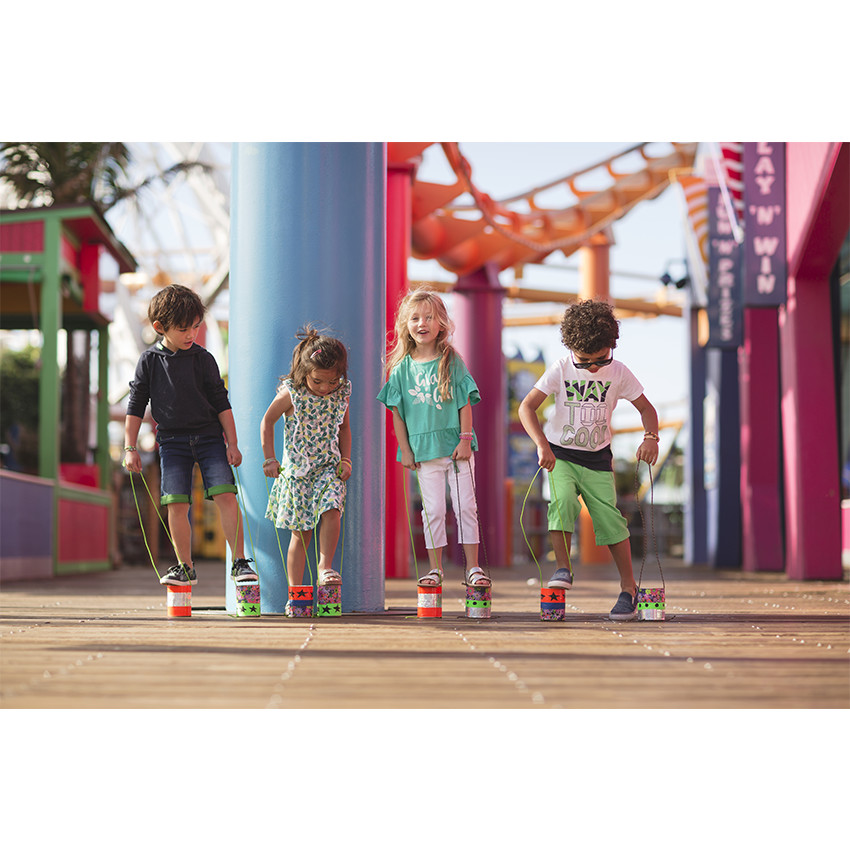 Tee-shirt court en jersey volanté avec inscription printée 