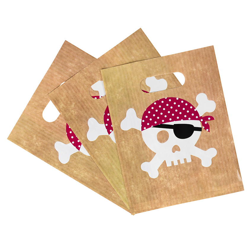 x 10 sacs à bonbons anniversaire Pirate 