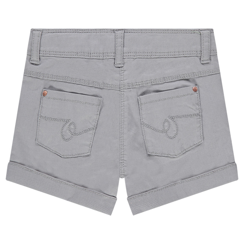 Short en coton fantaisie avec détails rose gold 