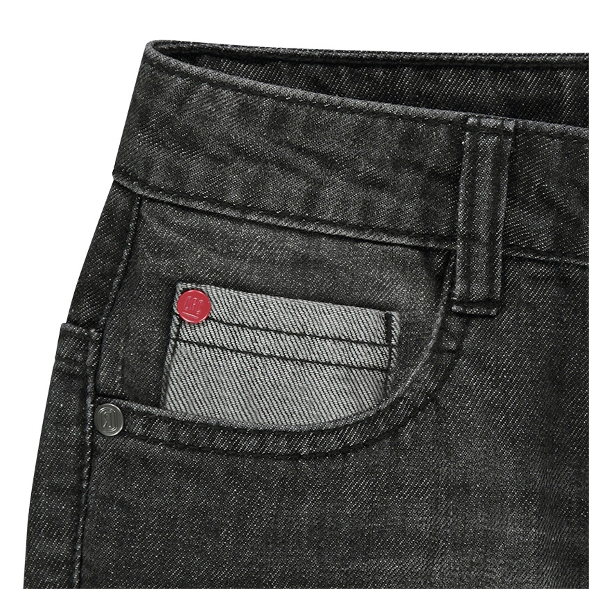 Junior - Bermuda en jeans effet used et crinkle 