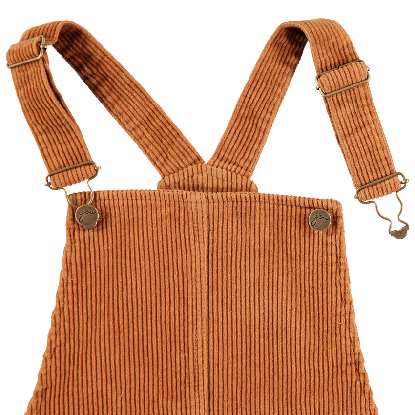 Junior - Salopette en velours côtelé à poches plaquées 