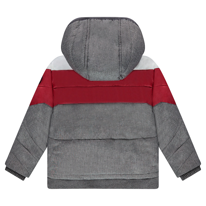 Doudoune matelassée doublée sherpa avec badge en twill 