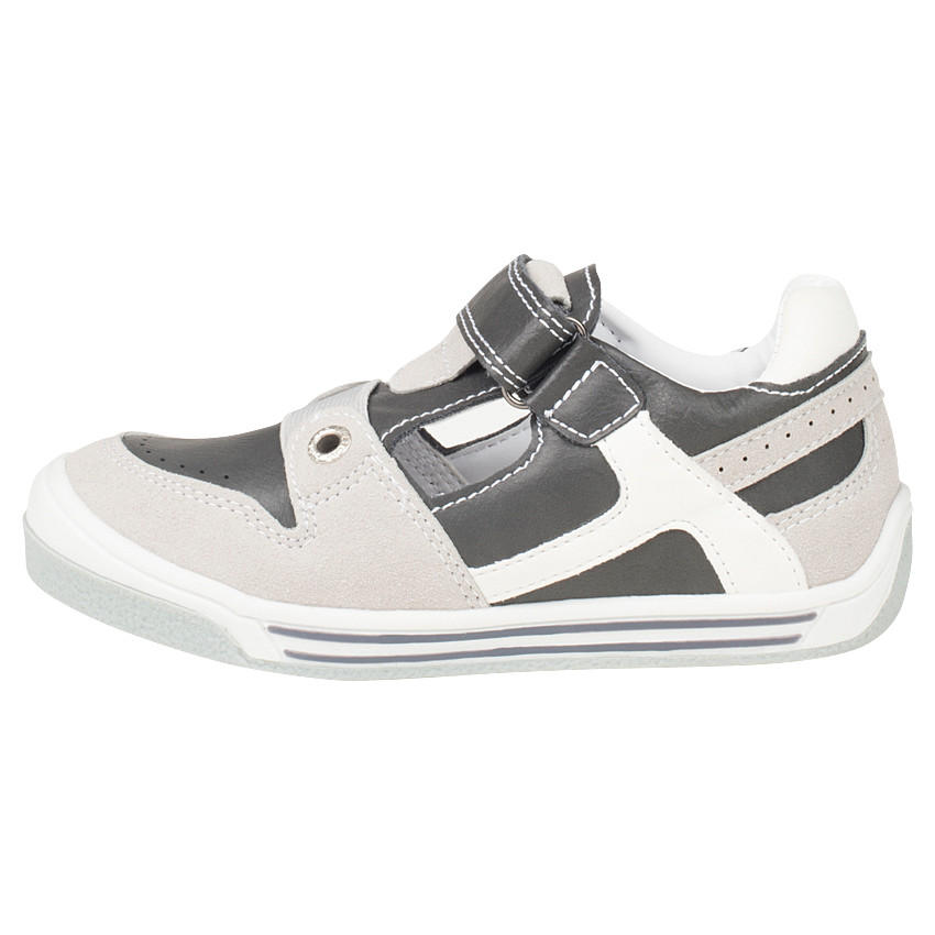 Salomés aspect cuir lisse et suédé à scratch 