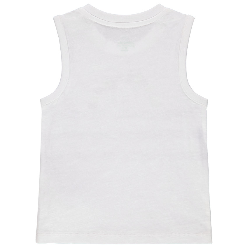 Débardeur en coton bio à bandes et Mickey Disney printé 