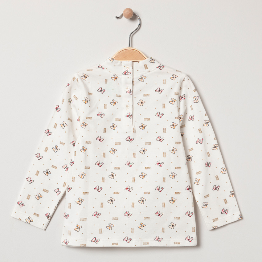 Sous-pull en coton bio print noeuds de Minnie Disney 