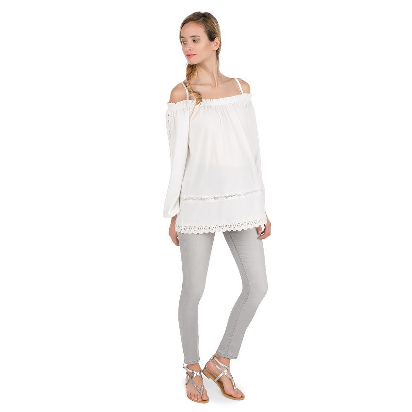 Jeans de grossesse coupe slim effet used 