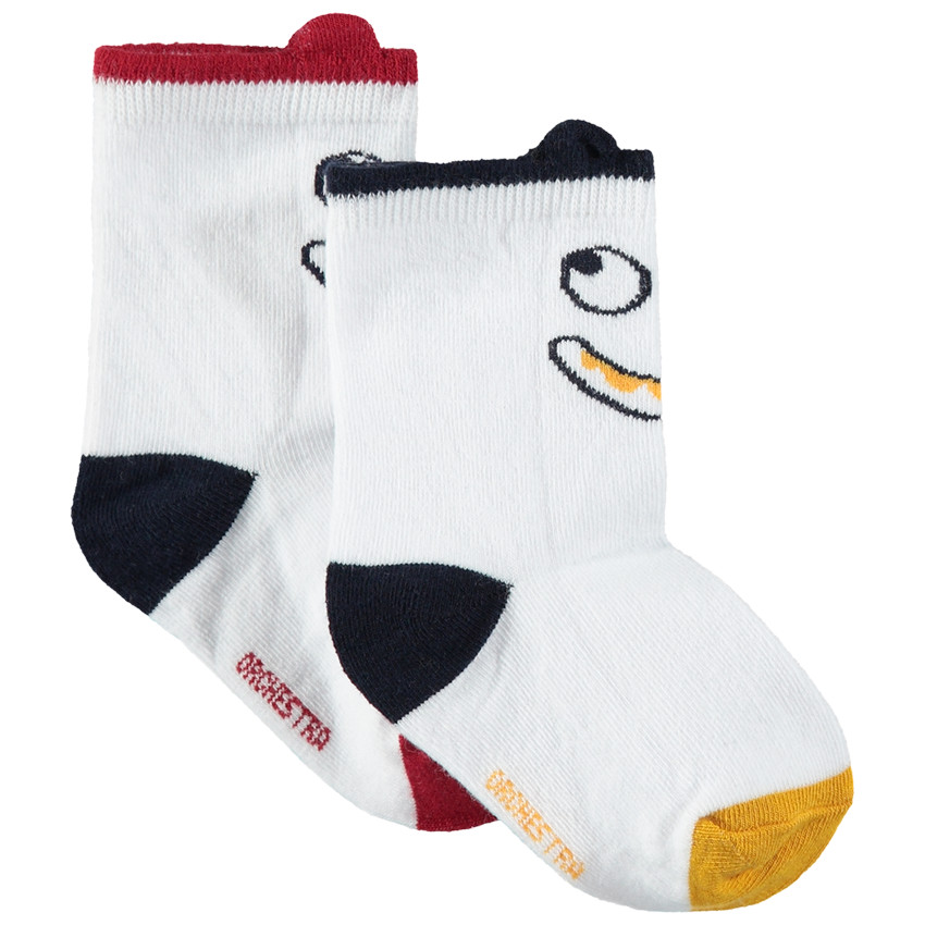 Lot de 2 paires de chaussettes avec personnage en jacquard et bord-côte fantaisie 