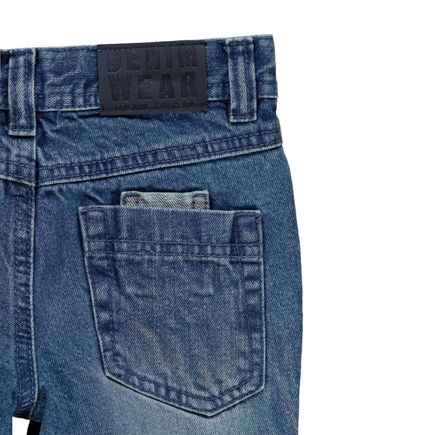 Jean effet used et crinkle droit 