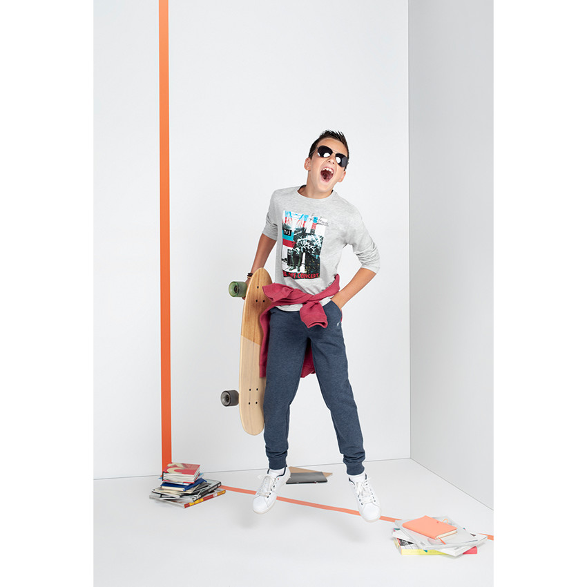 Junior - Tee-shirt manches longues en jersey avec print fantaisie sur le devant 