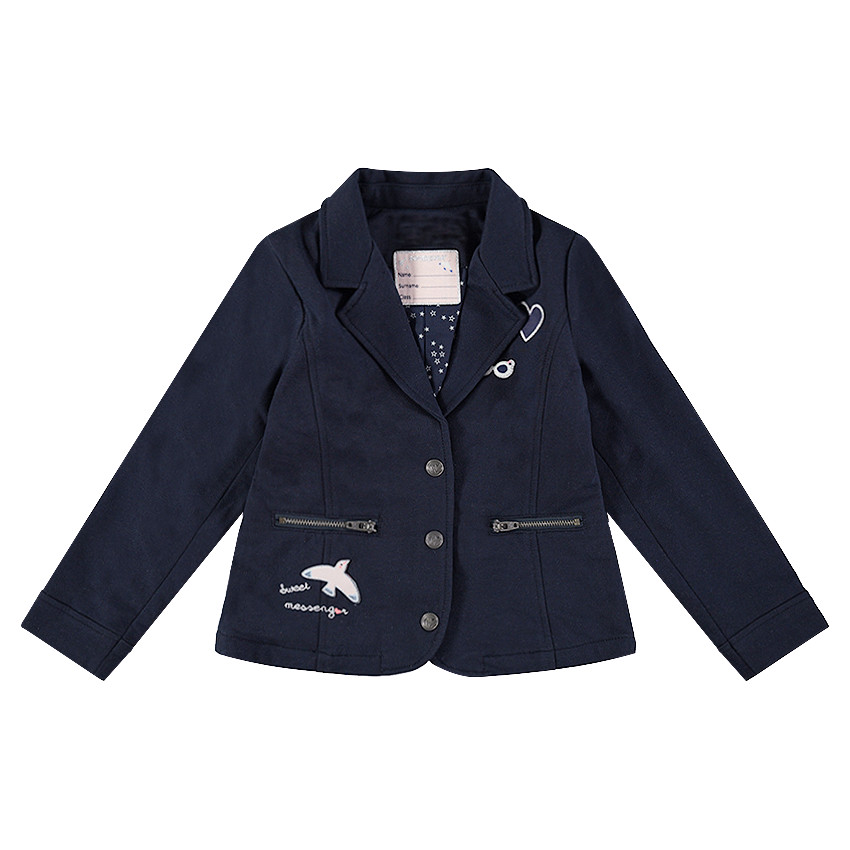 Blazer en molleton avec badges et poches zippées 