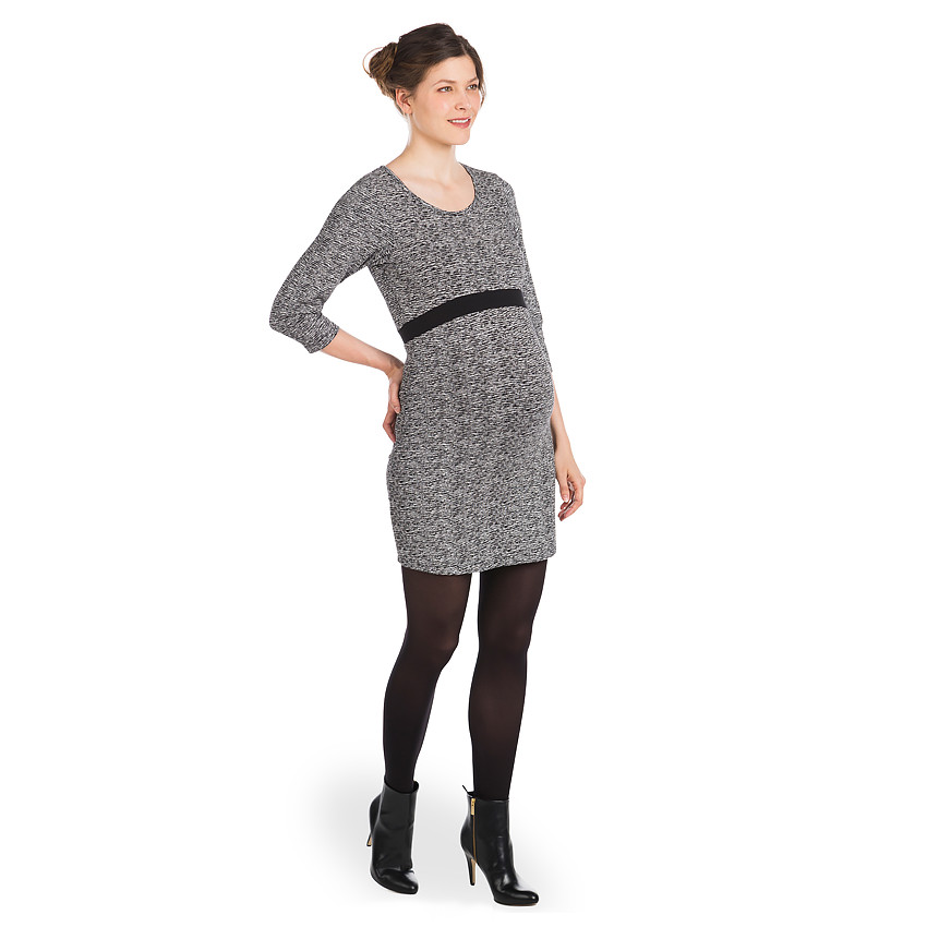 Robe de grossesse manches longues imprimée all-over 