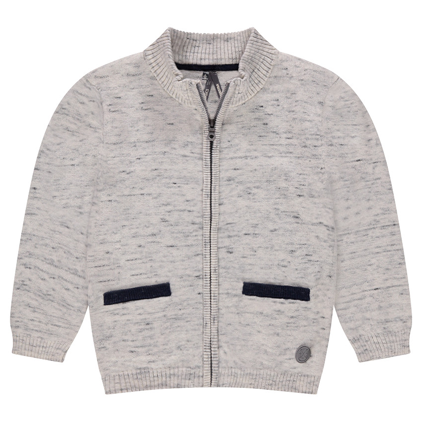 Gilet zippé en tricot twisté avec poches 