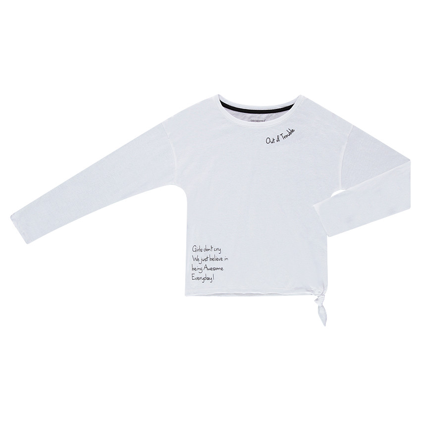 Junior - Tee-shirt manches longues en jersey avec messages printés 