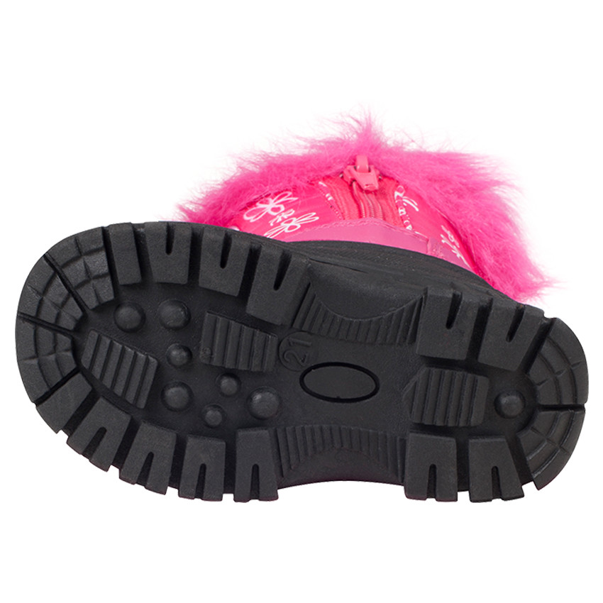 Après-ski imprimés à zip et col en fausse fourrure 