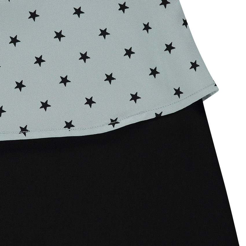 Robe sans manches effet 2 en 1 imprimée / unie 