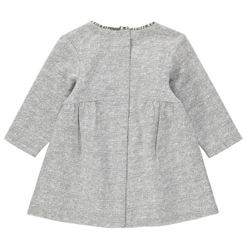 Robe manches longues en maille fantaisie avec Smiley printé 