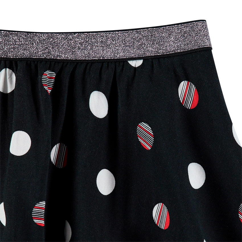 Junior - Jupe volantée à pois avec ceinture brillante 