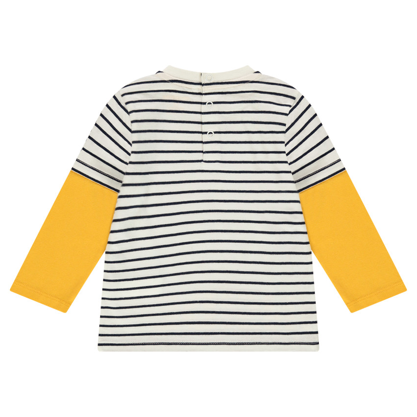 Tee-shirt manches longues effet 2 en 1 avec motif fantaisie printé 