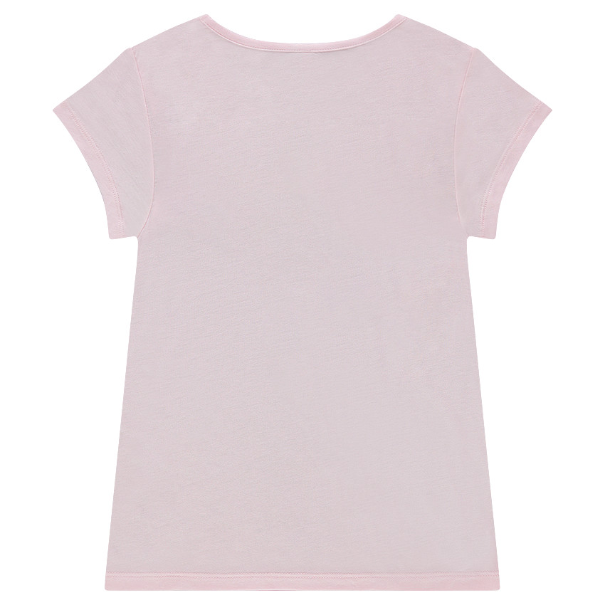 Junior - Tee-shirt manches courtes avec volant et broderies 