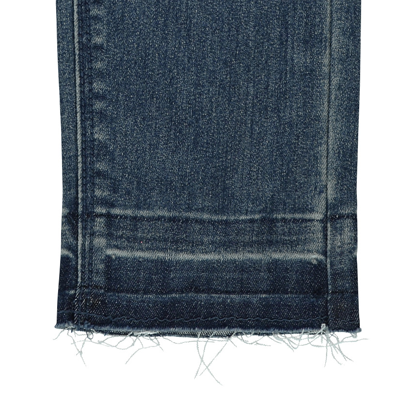 Junior - Jeans effet used avec roses brodées 