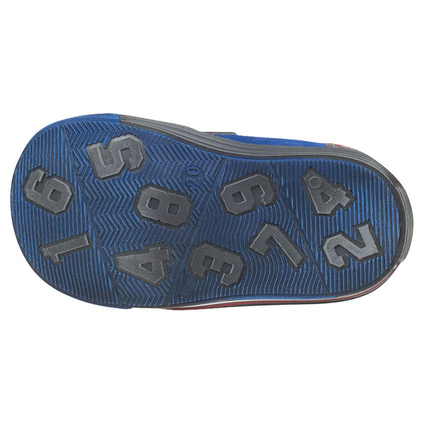 Bottillons en cuir suédés avec empiècements contrastés 