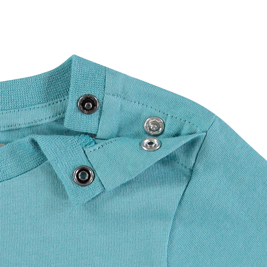 Tee-shirt manches longues en jersey avec message en relief 