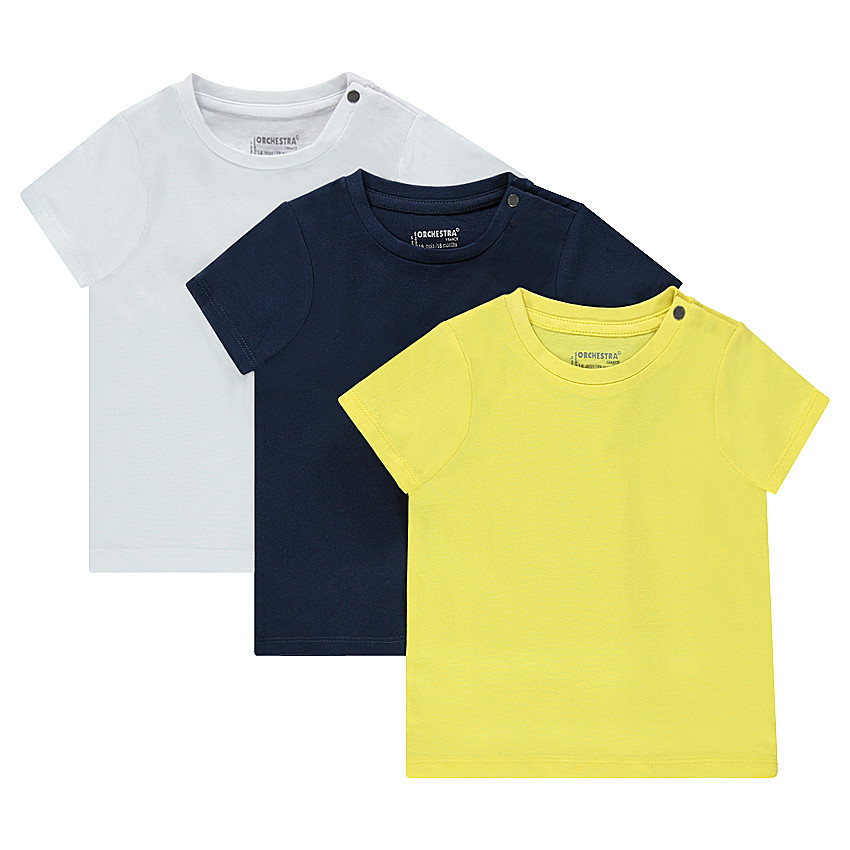 Lot de 3 tee-shirts manches courtes unis en jersey 