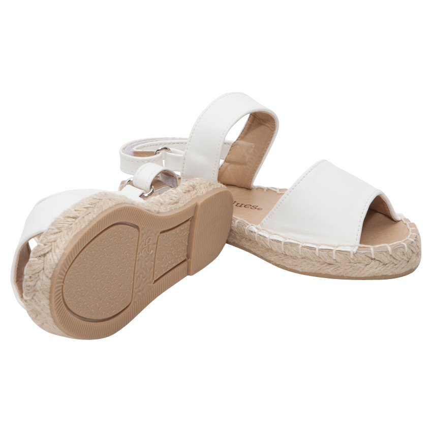 Espadrilles effet cuir avec lanière à scratch 