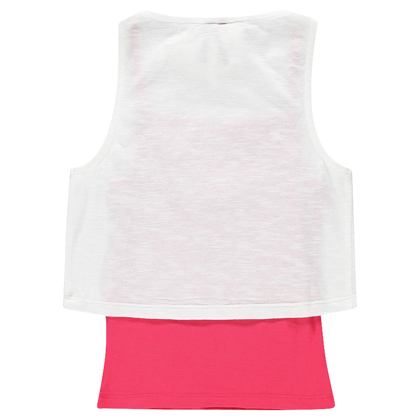 Débardeur 2 en 1 print coeurs et papillons 