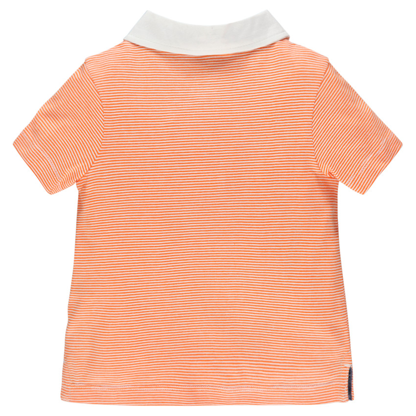 Polo manches courtes rayé avec poche 