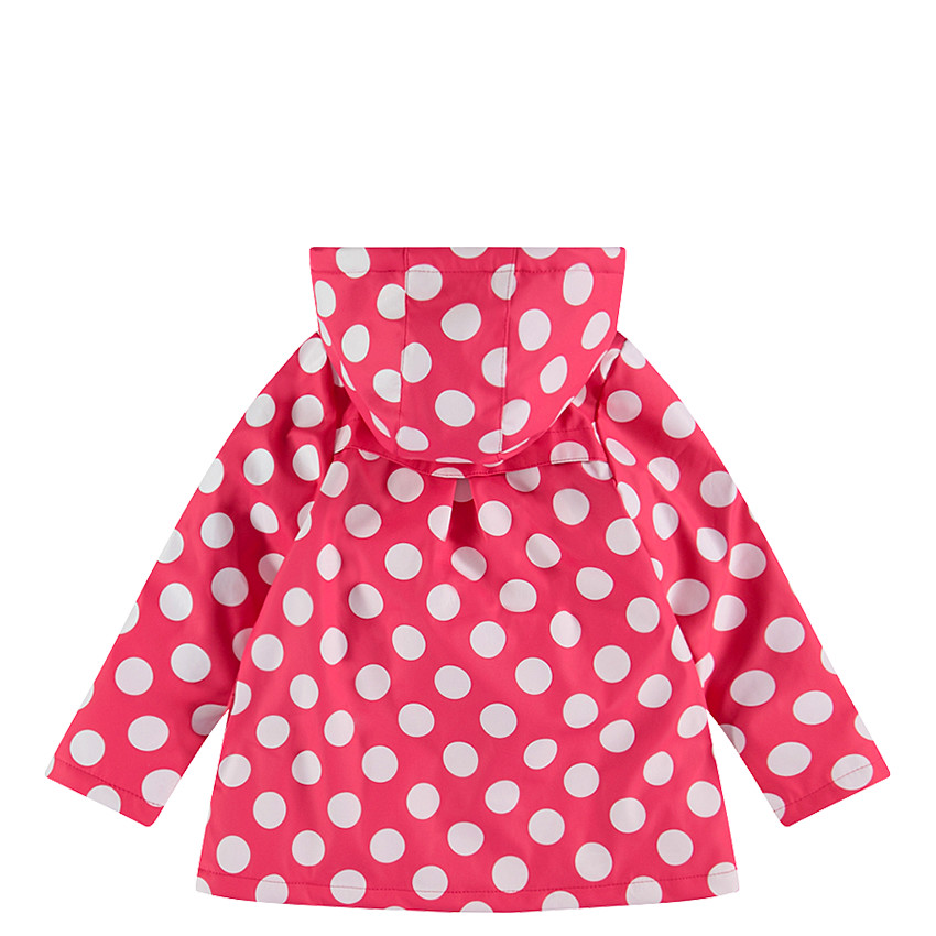 Coupe-vent en gomme à pois all-over doublé sherpa 