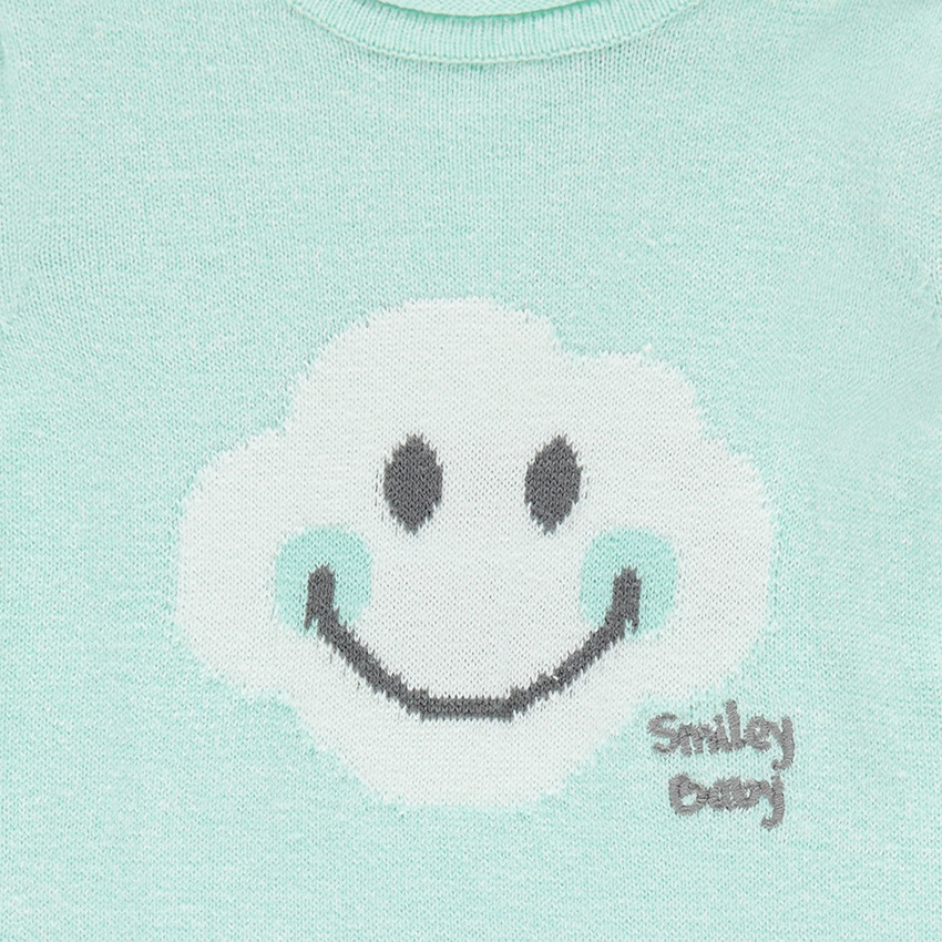 Combinaison en tricot avec motif Smiley Baby en jacquard 