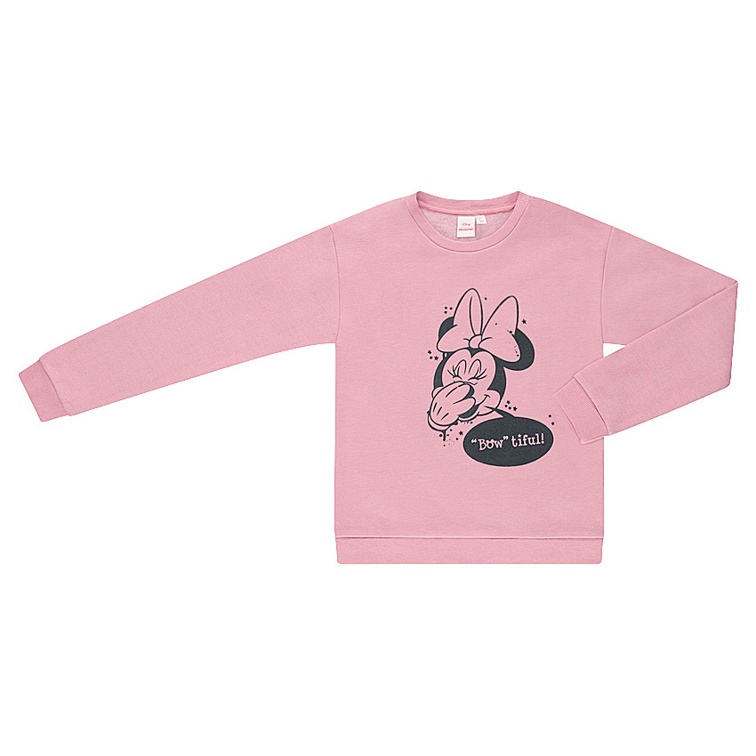 Sweat en molleton uni avec print Disney Minnie 