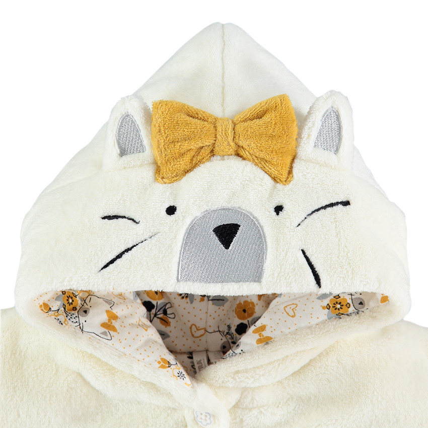 Cape à capuche en sherpa doublée jersey avec manches 