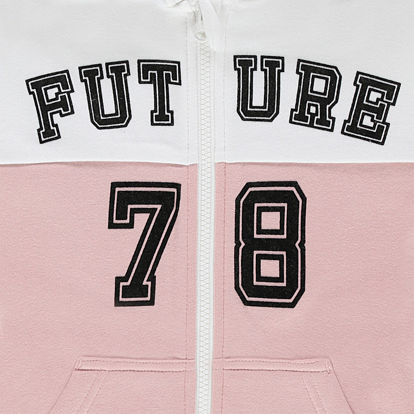 Junior - Gilet à capuche en molleton avec motif fantaisie 