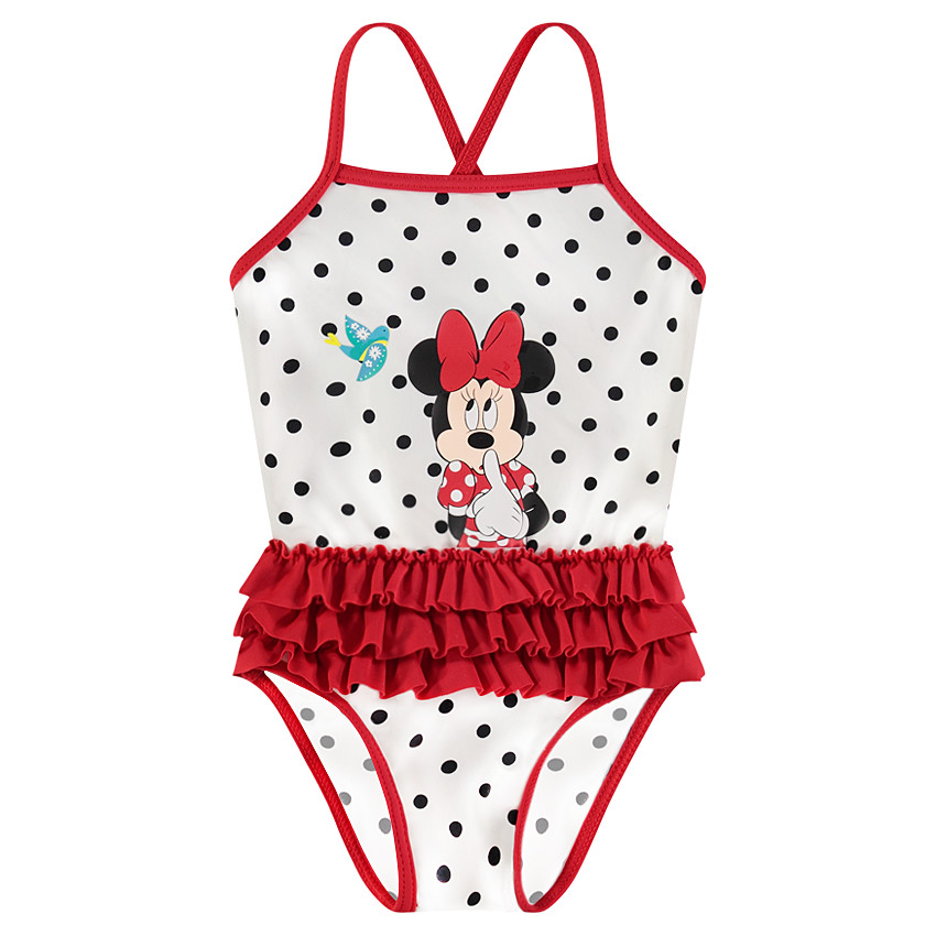 Maillot de bain 1 pièce à pois Dinsey print Minnie 