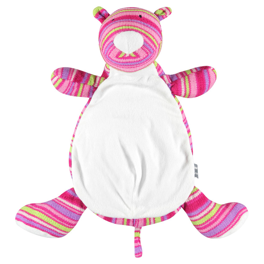 Sac pyjama forme kangourou en tricot rayé 