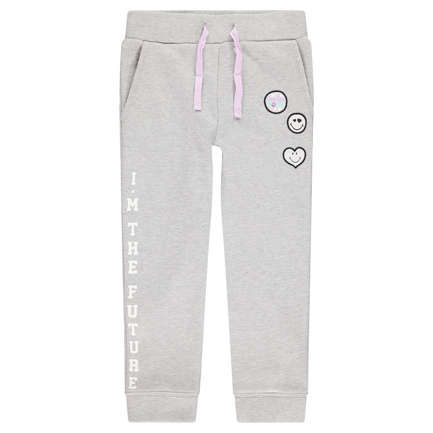 Pantalon de jogging en molleton avec badges Smiley 