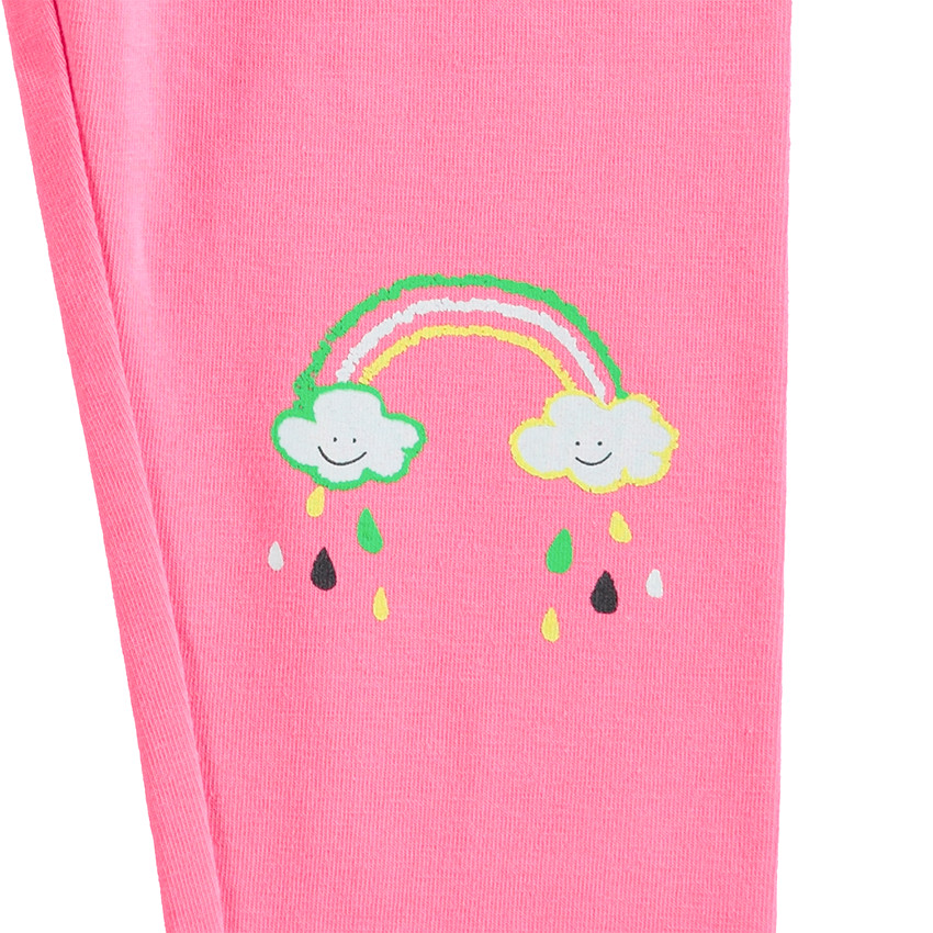 Legging en jersey avec arcs-en-ciel printés 