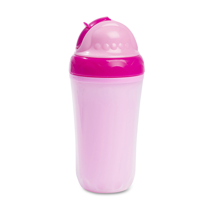 Gobelet d'apprentissage avec paille - Rose 