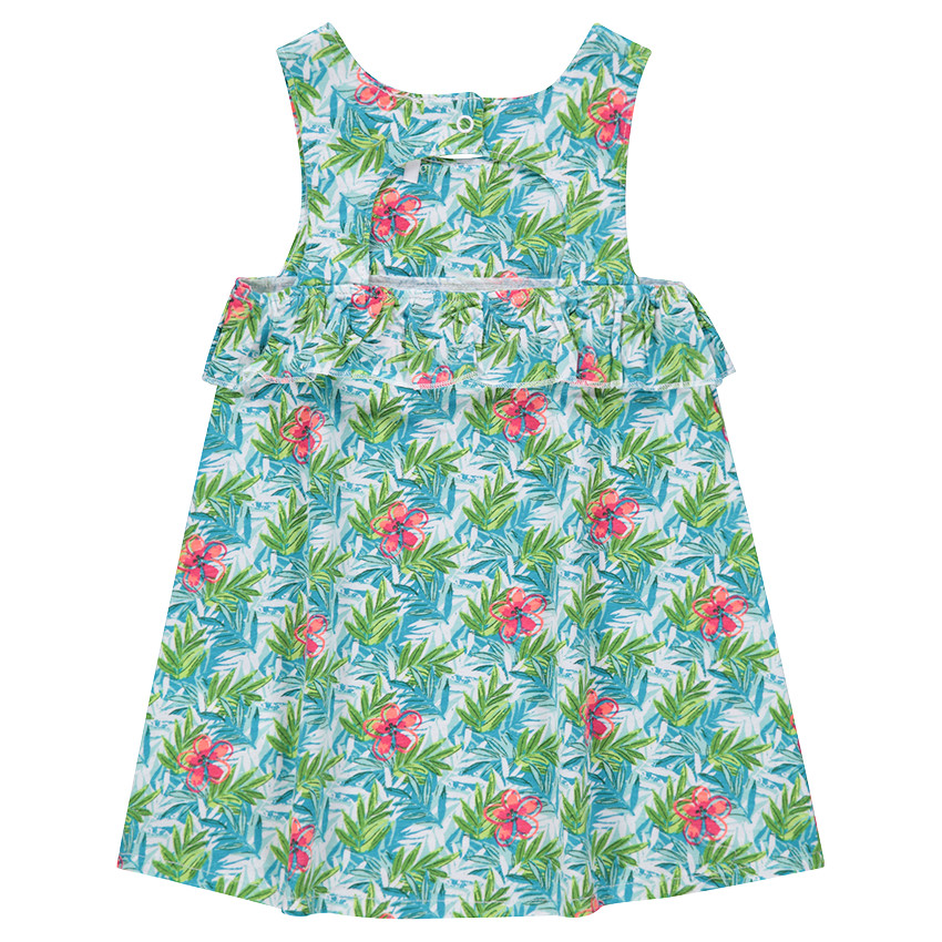 Robe sans manches avec dos ajouré et volant 