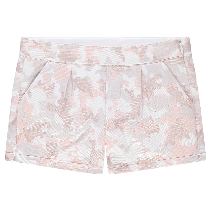 Short en jacquard avec motif army irisé all-over 
