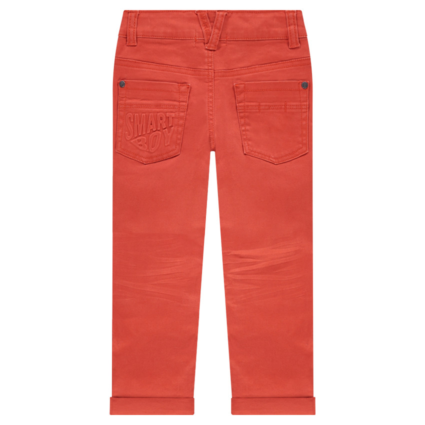 Pantalon effet crinkle avec poche à inscription reliéfée 