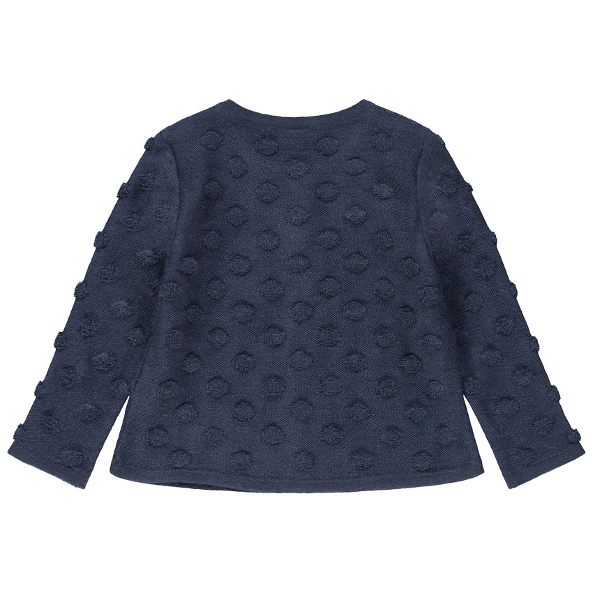 Gilet en tricot à pois reliéfés 