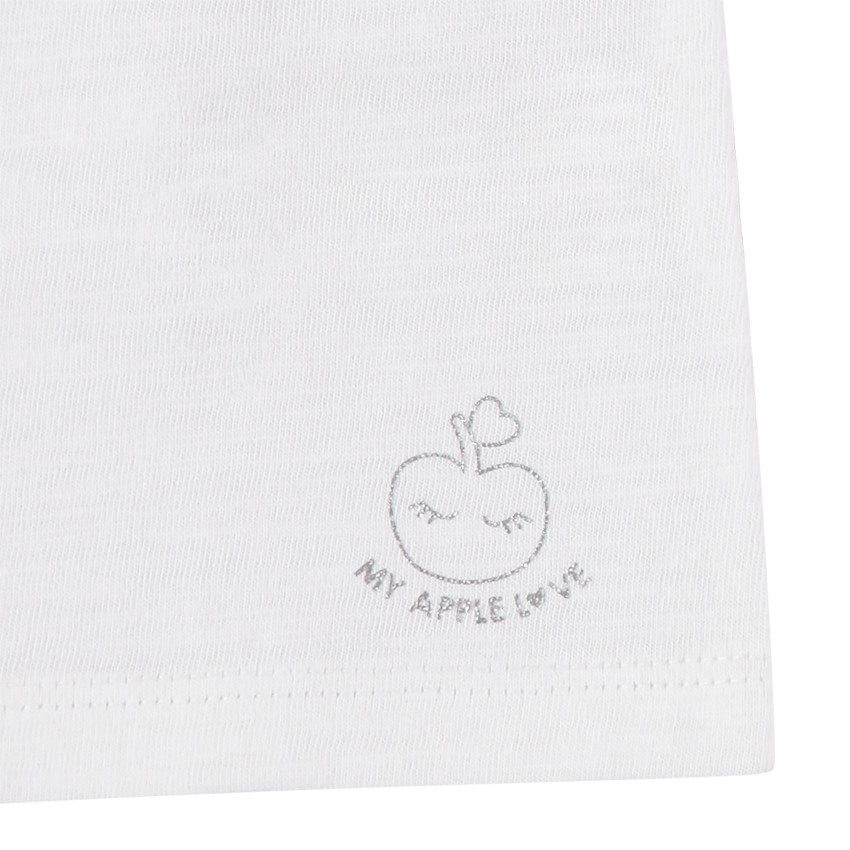 Lot de 3 t-shirts en coton bio print logo 