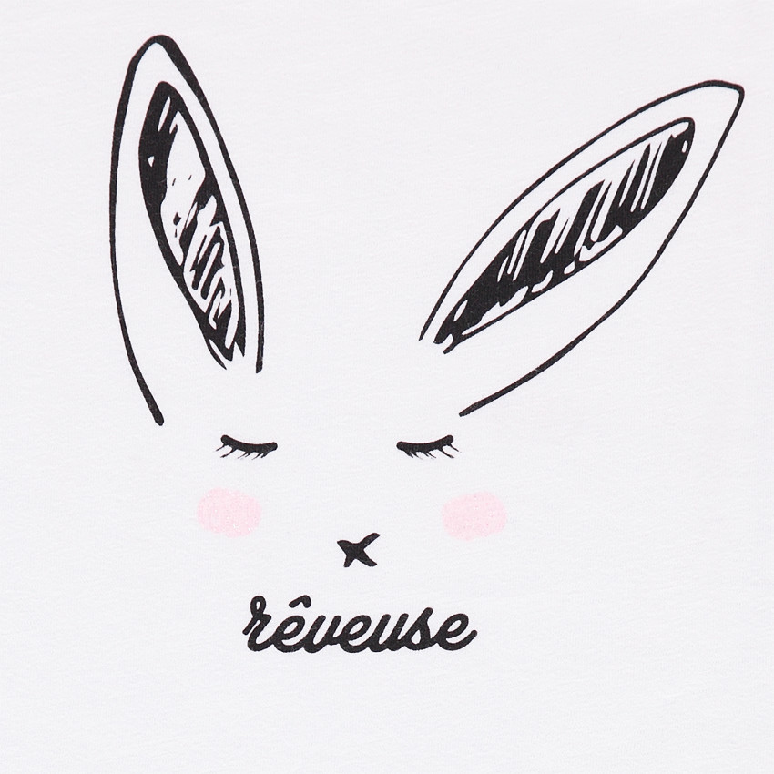 Pyjama en jersey avec tee-shirt forme boîte printé et pantalon imprimé 