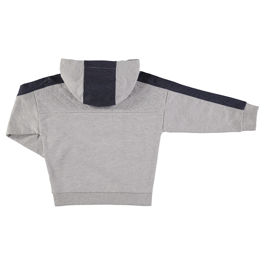 Sweat en molleton avec inscription en bouclette et poche 