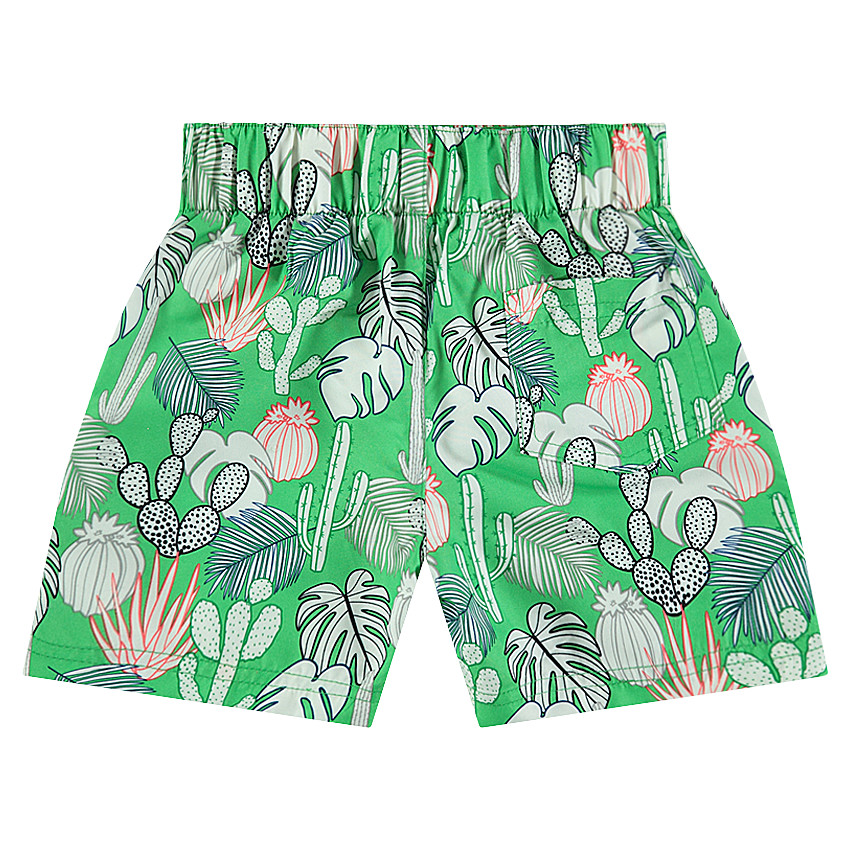 Short de bain imprimé végétal all-over 